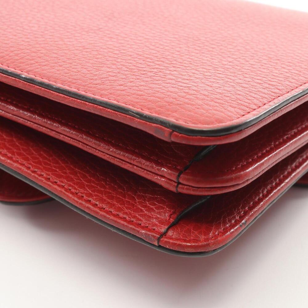 GUCCI Authentic Red Leather Shoulder Bag - Picture 9 of 10